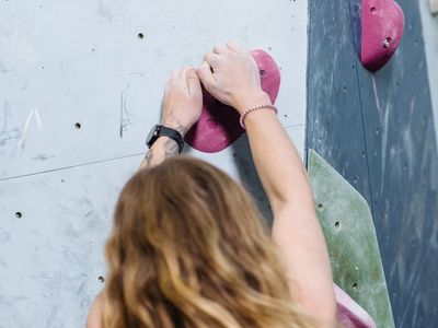 A person holding a challenging balance pose with grace.